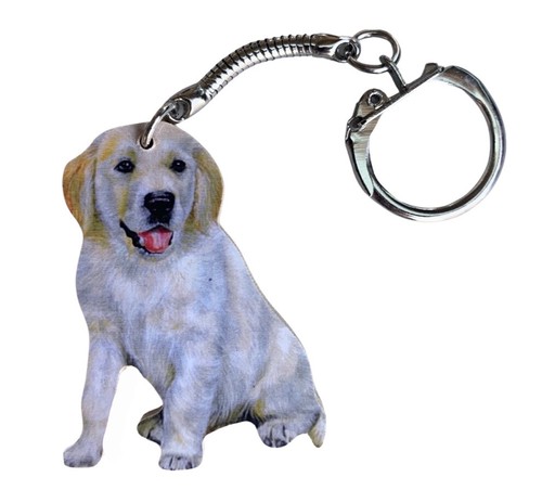 Golden retriever puppy keyring - puppy,