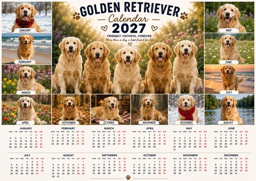 Golden retriever 2027 - 2027, wall