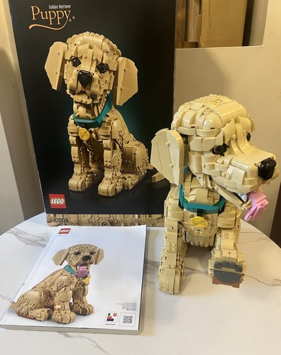 Lego icons golden retriever - golden,