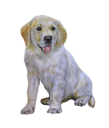 Golden retriever puppy plaque - golden,